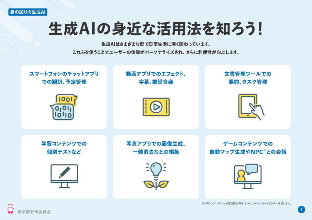 生成AIの身近な活用法一覧